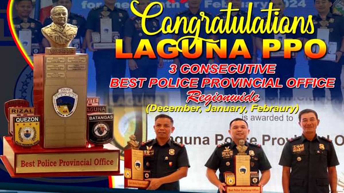 Laguna Police Best Police Provincial Office Award CALABARZON
