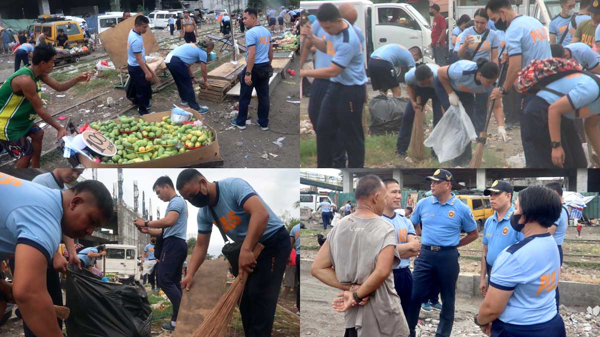 Cleanup drive at road clearing operation sa mga vendors at informal settlers sa PNR Bicutan