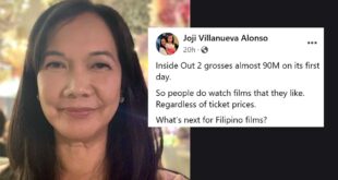 Atty Joji nanlumo sa kinita ng foreign movie—people do watch films they like, regardless of ticket prices