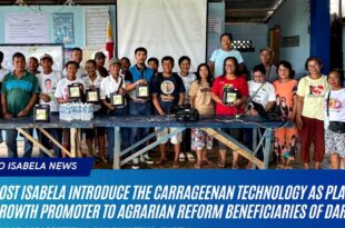 DOST Isabela introduces the Carrageenan Technology as plant growth promoter to agrarian reform beneficiaries of DAR