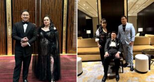 Celebrity/businesswoman Cecille Bravo at anak rumampa sa Johnny Awards II 