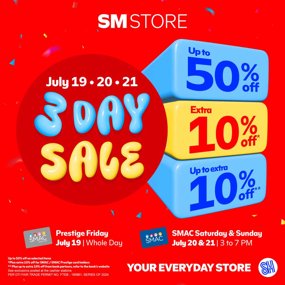 SM 3 day Sale 1