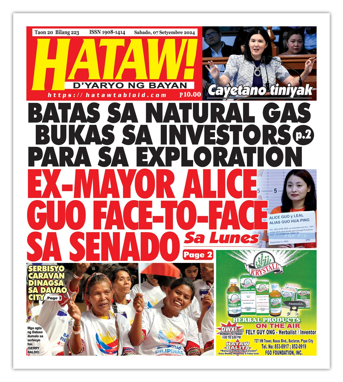 090724 Hataw Frontpage