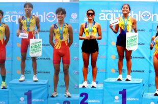 Andrew Kim Remolino Erika Nicole Burgos National Age Group Aquathlon