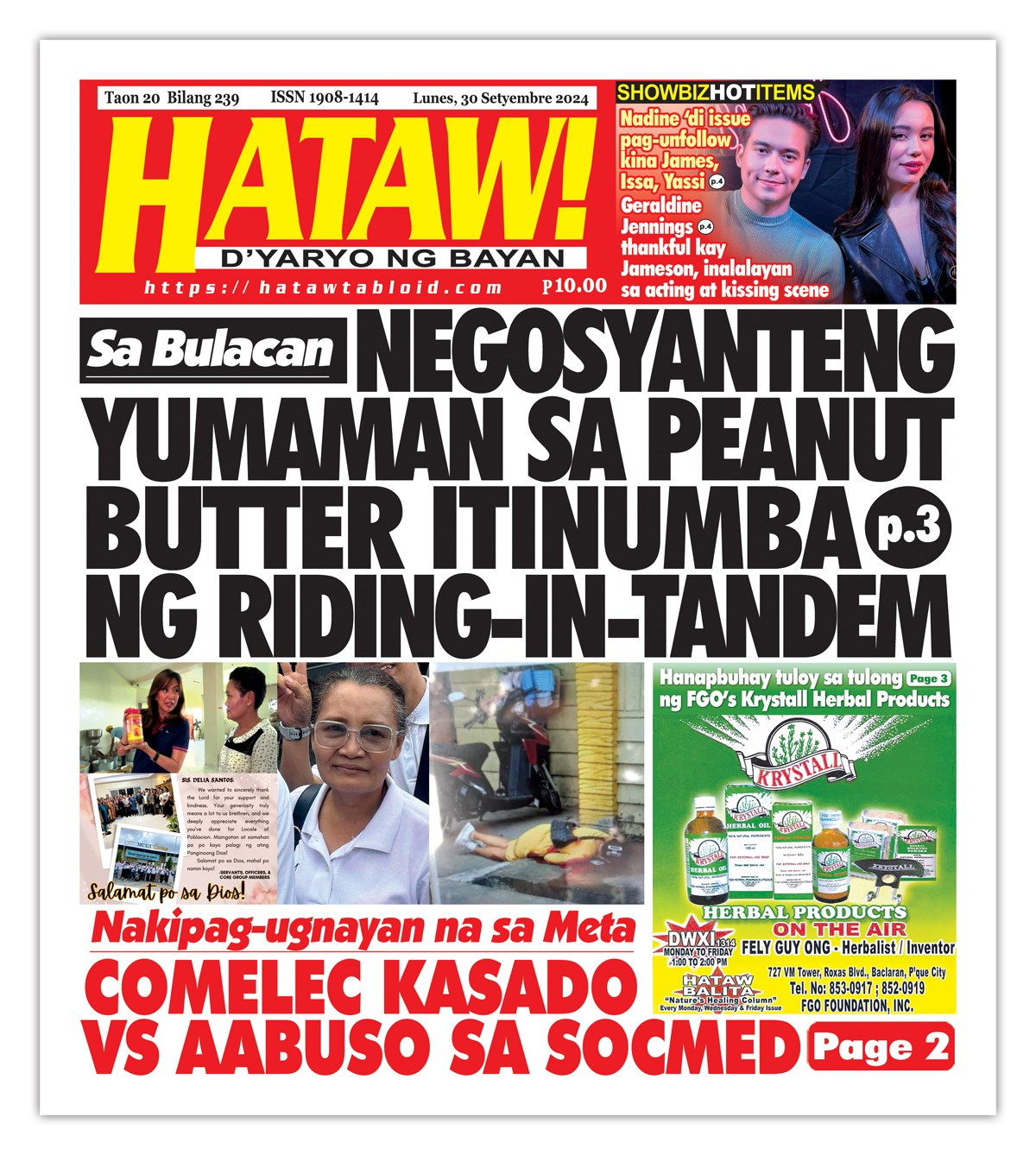 093024 Hataw Frontpage