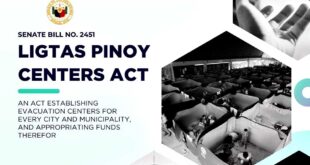 Pag-aaral ng mga bata para hindi maabala <br> LIGTAS NA EVACUATION SA BAWAT BAYAN, LUNGSOD SA BANSA TINIYAK SA LIGTAS PINOY CENTERS ACT