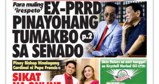 Para muling ‘irespeto’ <br> Ex-PRRD PINAYOHANG TUMAKBO SA SENADO