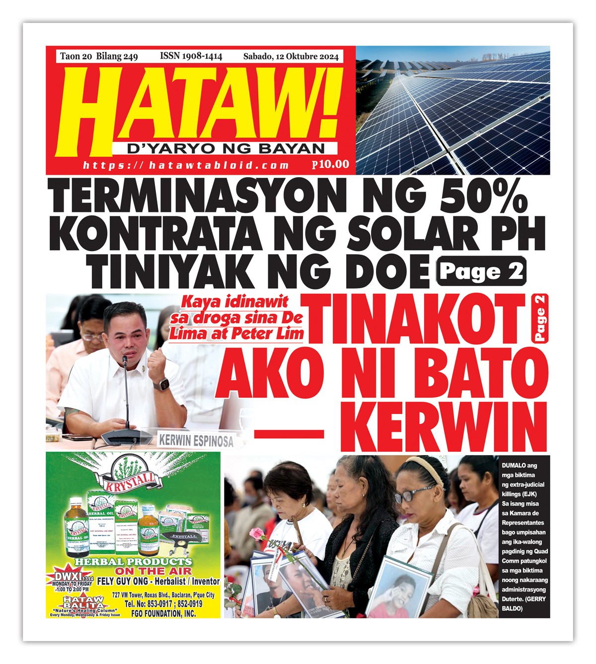 101224 Hataw Frontpage