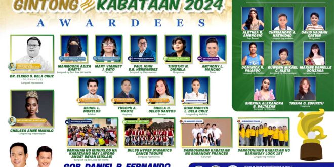 Sa Gintong Kabataan Awards NATATANGING KABATAANG BULAKENYO PARARANGALAN