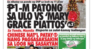 Sa nilustay na pondo ng OVP sa loob ng 11 araw <br> P1-M PATONG SA ULO VS ‘MARY GRACE PIATTOS’ <br>  Eksperto sa sulat-kamay kailangan