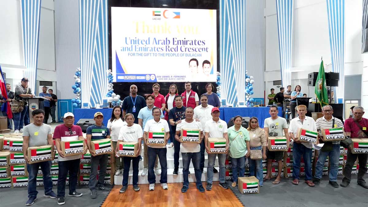 Mga magsasakang apektado ng bagyong Kristine Sa Bulacan hinatiran ng tulong ng UAE