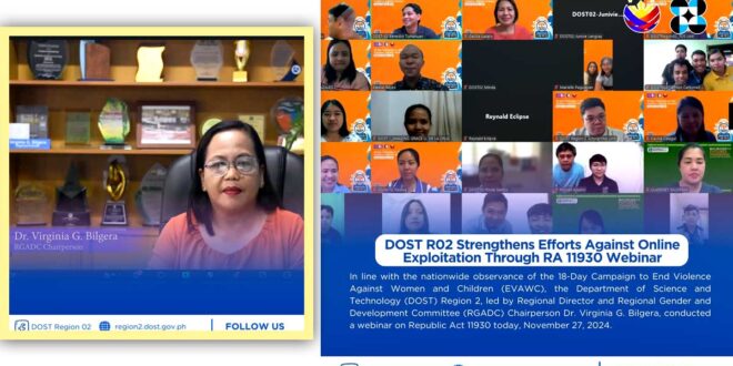 DOST R02 Strengthens Efforts Against Online Exploitation Through RA 11930 Webinar