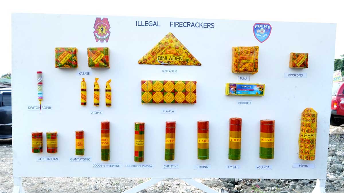 Listahan ng mga bawal na paputok at pyrotechnic device inilabas ng PNP