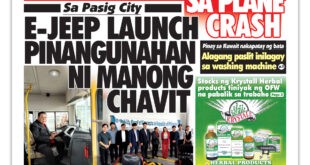 <small><em><u>Sa Pasig City </u></em></small><br> <strong>E-JEEP LAUNCH PINANGUNAHAN NI MANONG CHAVIT </strong>