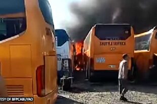 Garahe nasunog BUS NATUPOK MEKANIKO SUGATAN