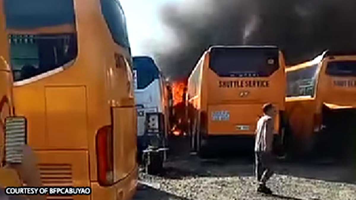 Garahe nasunog BUS NATUPOK MEKANIKO SUGATAN