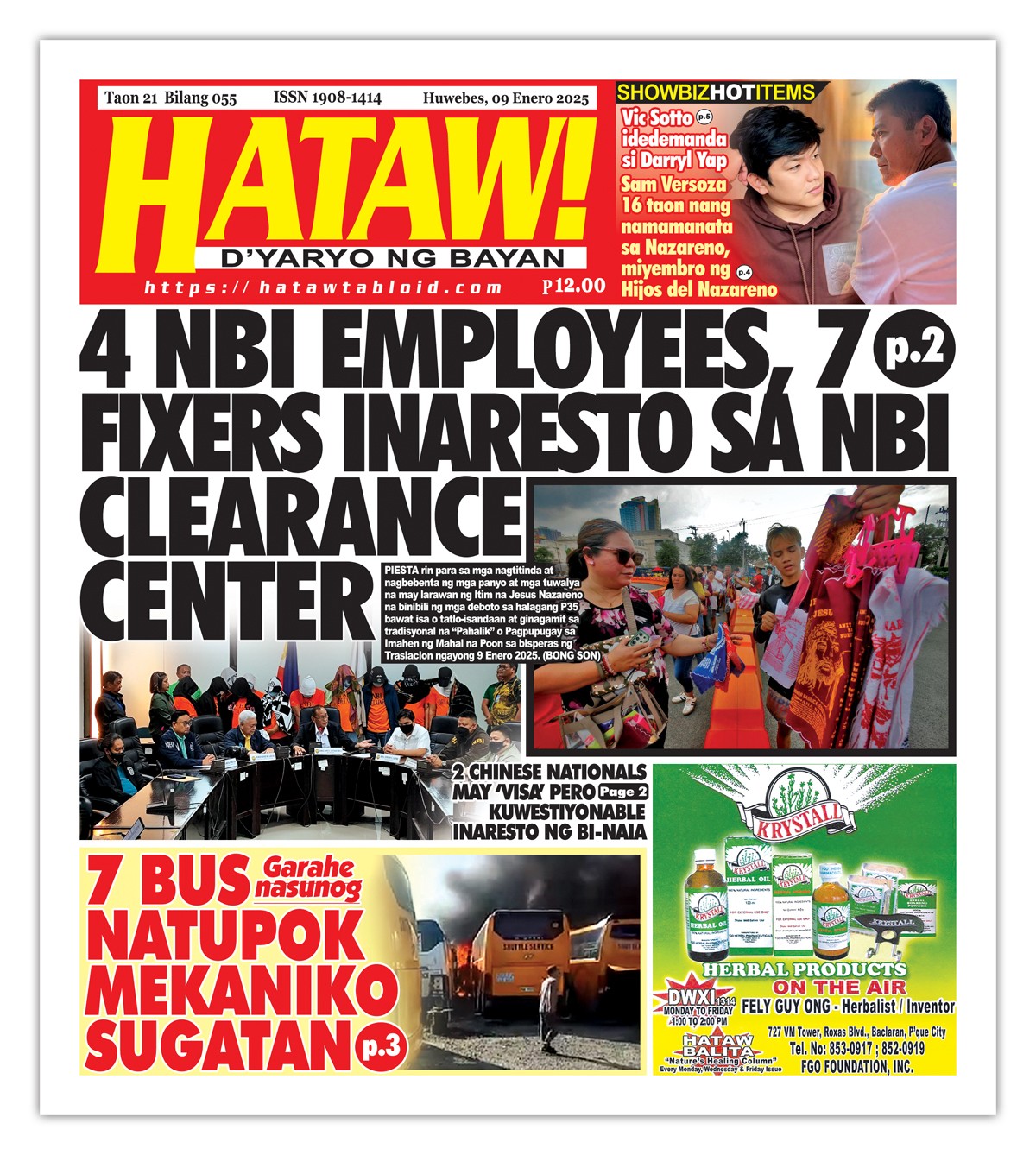 010925 Hataw Frontpage