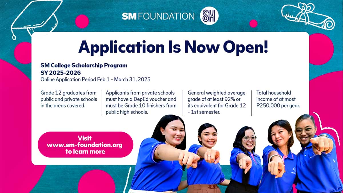SM Foundation opens 2025 College Scholarship Application