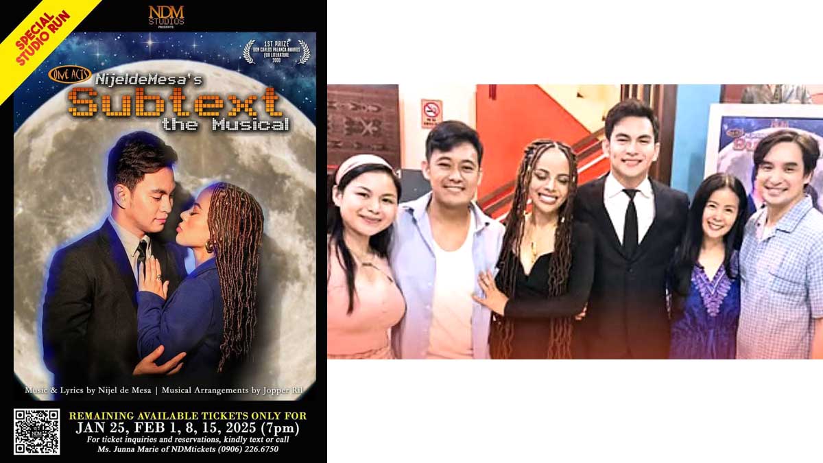 Subtext Njel De Mesa Shane Santos, Cherry Morena, Ced Recalde, Karl Tiuseco, Gaye Angeles Jiro Custodio