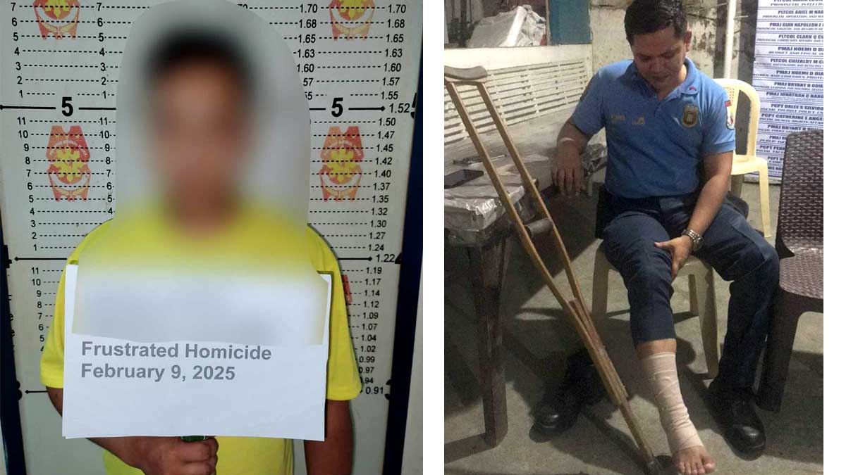 Checkpoint sinalpok ng motorsiklo Pulis sugatan, rider timbog