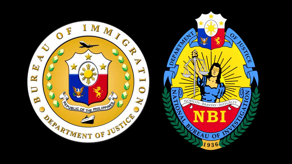 Bureau of Immigration BI National Bureau of Investigation NBI