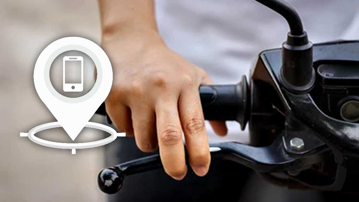 Find my Phone App Motorcycle Hand
