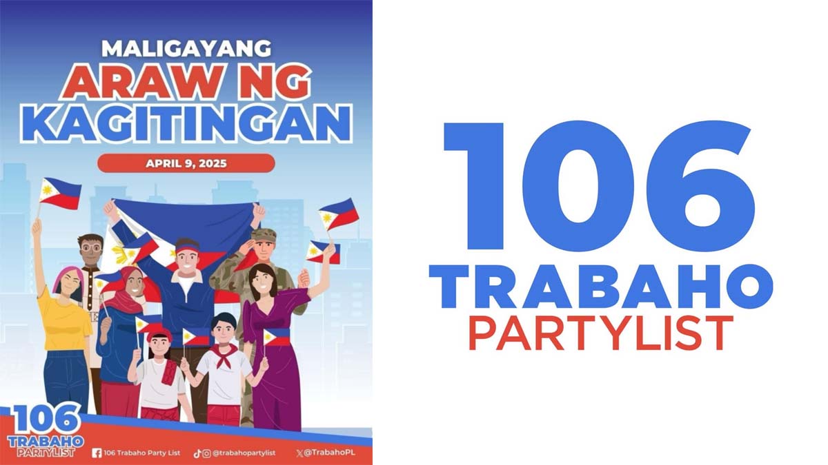 TRABAHO Partylist, pinarangalan mga manggagawang Filipino sa dakilang Araw ng Kagitingan