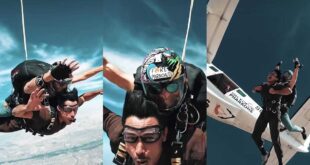 Xian Lim nag sky diving sa Egypt