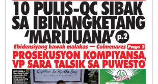 10 pulis-QC sibak sa ibinangketang ‘Marijuana’