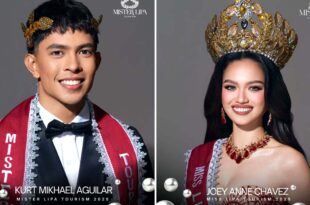 Kurt Michael Aguilar Joey Anne Chavez Mister Miss Lipa Tourism 2025