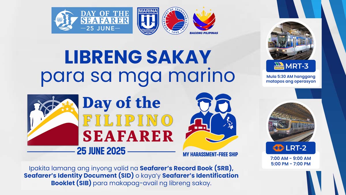 Free Libreng sakay MRT LRT MARINA