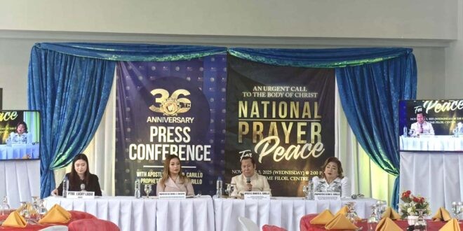 National Prayer for Peace isinusulong ng Jesus is Our Shepherd Worldwide Ministries