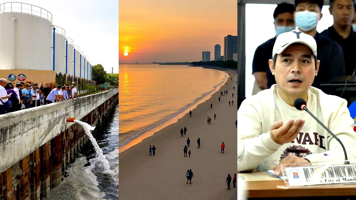 Isko Moreno sewage treatment plant Manila Bay Sunset