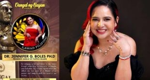 Dr. Jhen Boles Gawad Pilipino awardee 