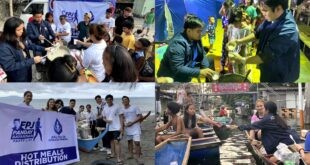 <small><em><u> Sa kanilang 2-relief drive</u></em></small> <br> <strong>FPJ Youth namahagi ng mainit na pagkain sa 4,000 biktima ng bagyong Uwan</strong>
