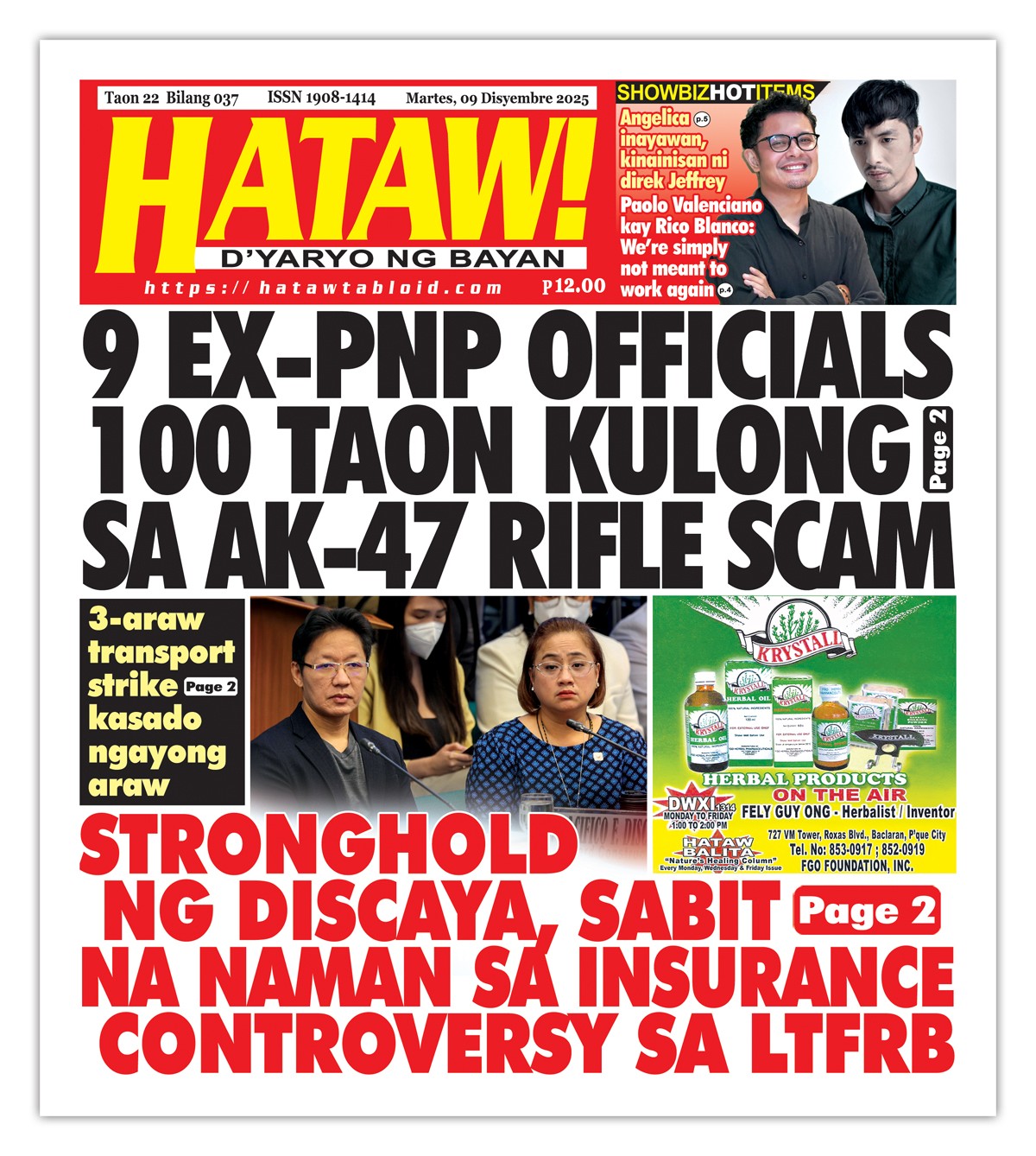 120925 Hataw Frontpage