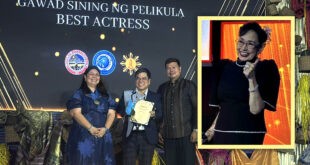 Vilma tinanggap ika-5 pagkilala mula Gawad Tanglaw