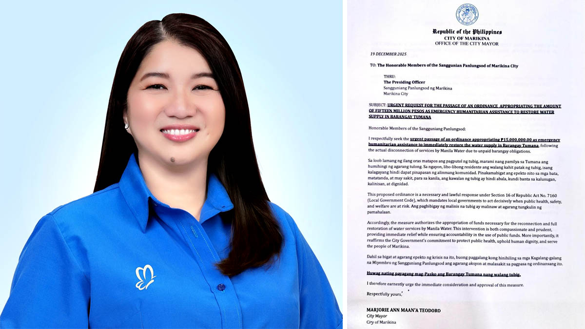 Maan Teodoro Marikina Manila Water