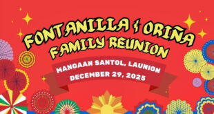 Fontanilla & Oriña Family Reunion gaganapin sa La Union