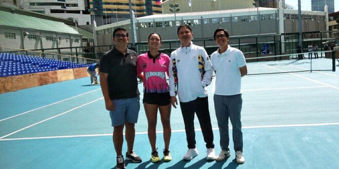 Alex Eala bumisita sa RMSC Tennis center