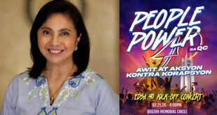 Leni Robredo bida sa People Power 40 Kick-Off Concert