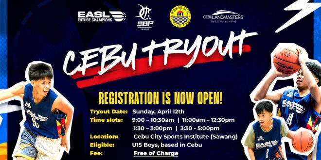 EASL Future Champions Elite tryout Cebu