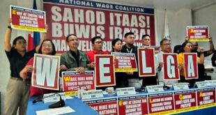 Panawagan ng NWC SAHOD ITAAS BUWIS IBABA WELGA ISULONG