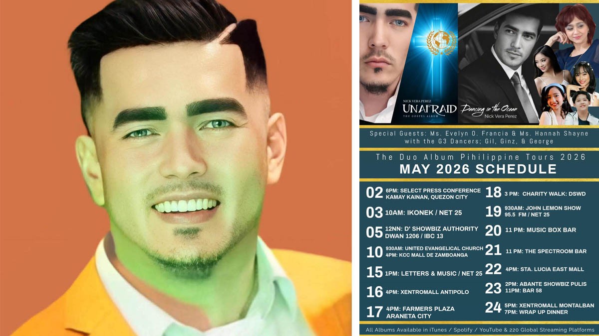 Nick Vera Perez Duo Album Philippine Tour 2026