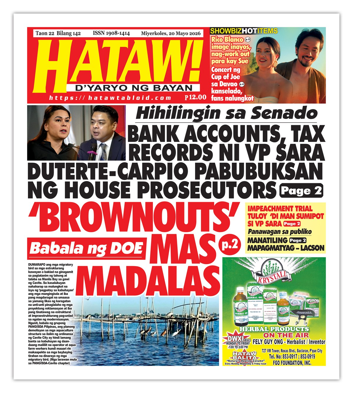 052026 Hataw Frontpage