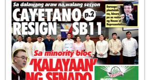 Sa dalawang araw na walang sesyon <br> CAYETANO RESIGN – SB11