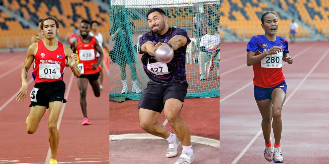 Hussein Loraña Sydney Joshua Yap Artjoy Torregosa sa ICTSI Philippine Athletics Championships