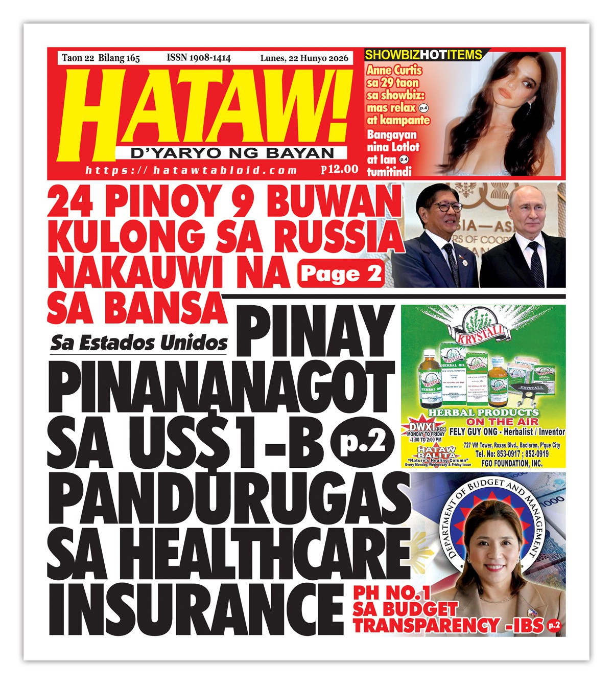 062226 Hataw Frontpage