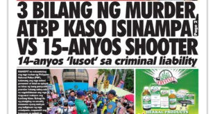 3 BILANG NG MURDER, ATBP KASO ISINAMPA VS 15-ANYOS SHOOTER <br> 14-anyos ‘lusot’ sa criminal liability