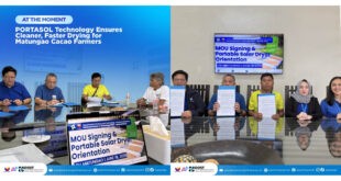 PORTASOL Technology Ensures Cleaner, Faster Drying for Matungao Cacao Farmers
